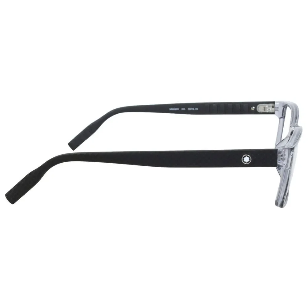 Mont Blanc MB0066O Eyeglasses Gray Acetate Rectangle